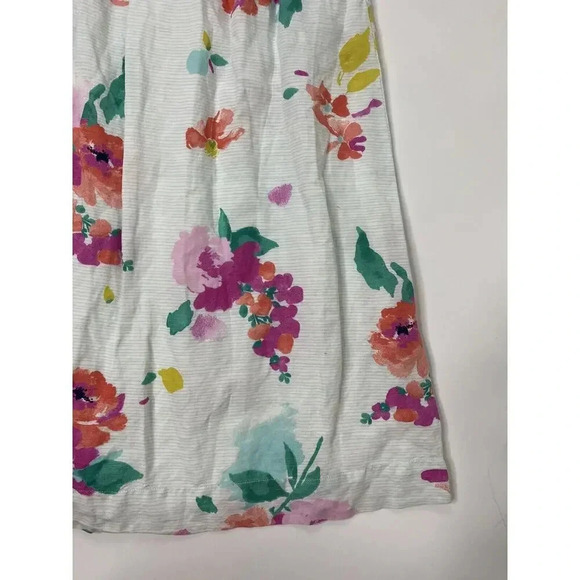Joules Zoey Sleeveless Midi Dress Aqua Stripe Multicolor Floral Size US 6 - Picture 3 of 9